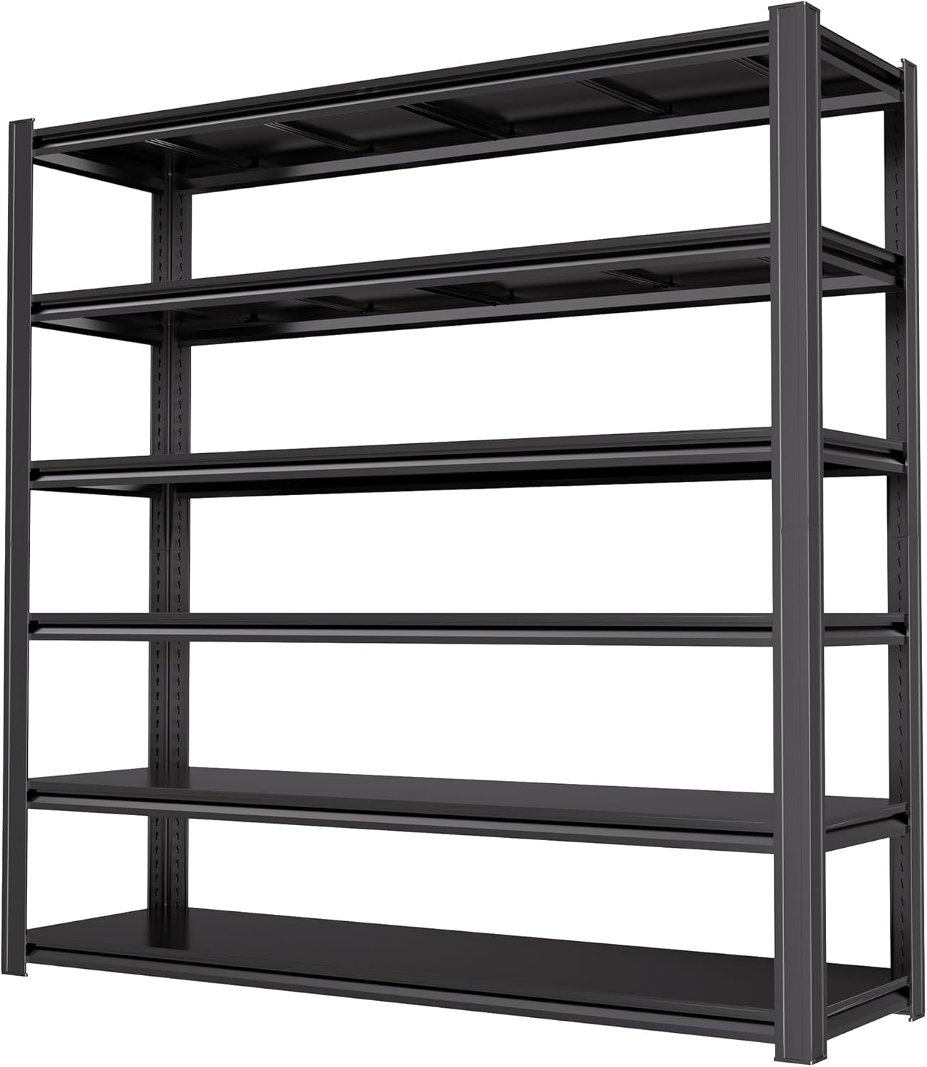 84“H 6T Garage Shelving Heavy Duty Storage Shelves 3500 LBS Adjustable Metal Shelving Uints and Storage for Garage,Warehouse,School,Commercial,Business, 62 "W x 24 "D x 84 "H