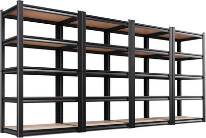 Garage Shelving-3000 lbs 5 Tier Storage Shelves,Adjustable Heavy Duty Metal Shelving Unit and Storage Large Wire Rack,Utility Steel Shelf for Warehouse Industrial Pantry Basement 71"x46"x18"