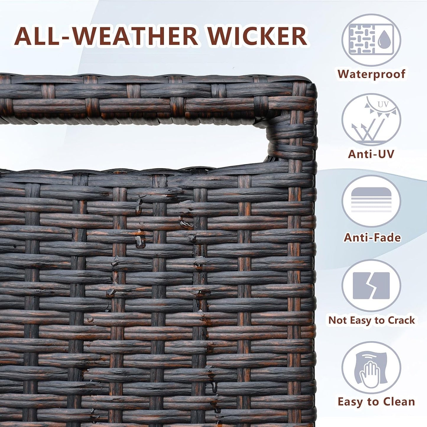 ART TO REAL Outdoor Recliner, Outdoor Wicker Recliner Chair with 5.12'' Thickness Cushions, Automatic Adjustable Rattan Patio Chaise Lounge Chairs, Aluminum Frame, Anti-UV and Rustless