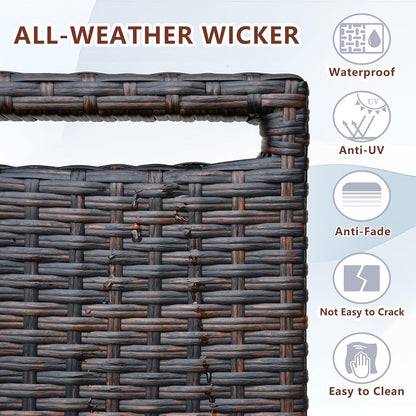 ART TO REAL Outdoor Recliner, Outdoor Wicker Recliner Chair with 5.12'' Thickness Cushions, Automatic Adjustable Rattan Patio Chaise Lounge Chairs, Aluminum Frame, Anti-UV and Rustless