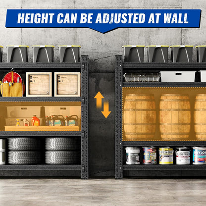 71" W Storage Shelves 5000lbs Garage Metal Shelving Heavy Duty Garage Shelves Adjustable Storage Shelves for Industrial, Factory,71" W X 24" D X 69" H