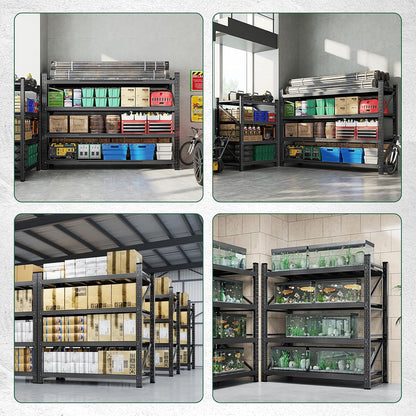 Letaya 3000LBS Storage Shelves Heavy Duty,70" H Garage Shelving Units, 4 Tier Adjustable Utility Rack Shelf,Large Metal Industrial Shelves,for Shop,Warehouse,Basement (48" W x 24" D x 70" H)